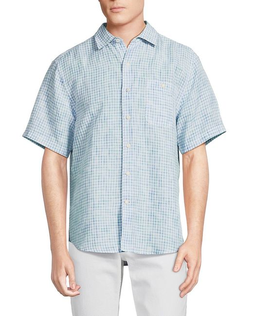 Tommy Bahama Sand Checked Linen Blend Shirt