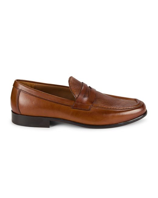Saks Fifth Avenue Made in Italy Saks Fifth Avenue Marcus Leather Penny Loafers