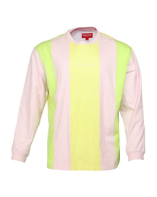 Supreme Global Standard Long-Sleeve T-Shirt Pink Print Cotton