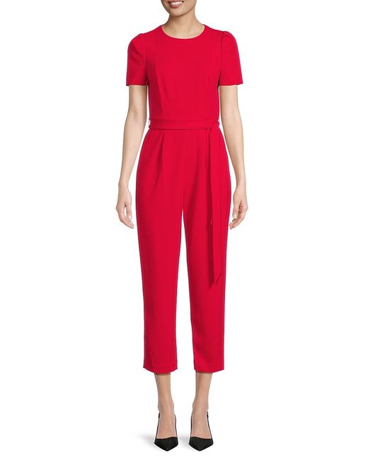 Calvin Klein Belted Cropped Jumpsuit