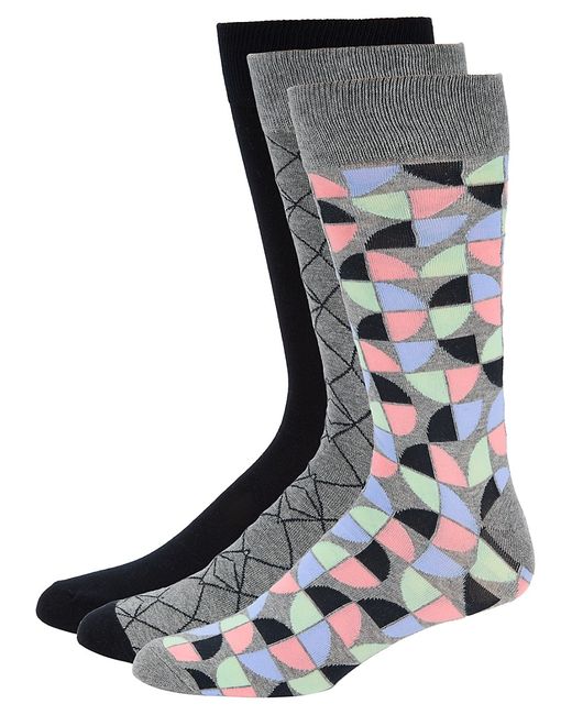 Robert Graham 3-Pack Assorted Abstract Dress Socks