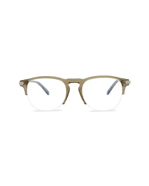 Brioni 51MM Half Rim Clubmaster Eyeglasses