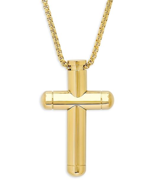Anthony Jacobs 18K Goldplated Stainless Steel Cross Pendant Necklace
