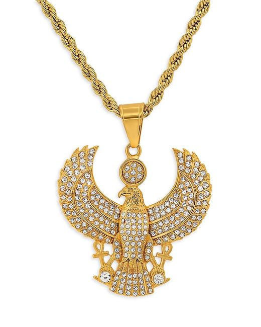 Anthony Jacobs 18K Goldplated Stainless Steel Simulated Diamond Pendant Necklace
