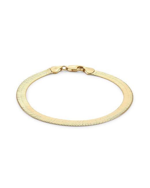 Esquire 14K Goldplated Sterling Herringbone Chain Bracelet