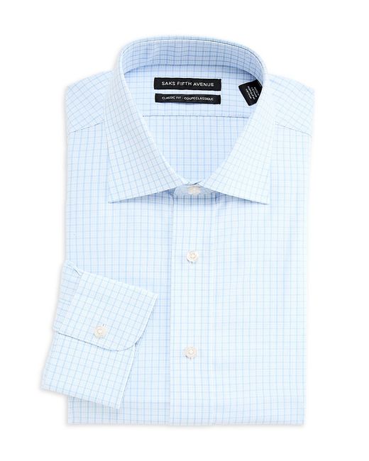 Saks Fifth Avenue Made in Italy Saks Fifth Avenue Classic Fit Checked Dress Shirt