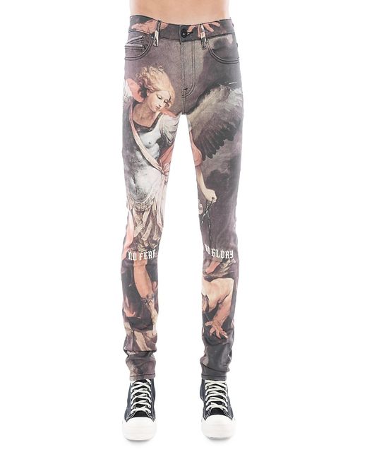 Cult Of Individuality Super Skinny Graphic Print Jeans