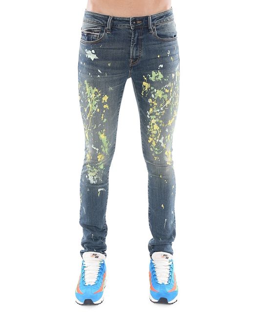 Cult Of Individuality High Rise Paint Splatter Jeans