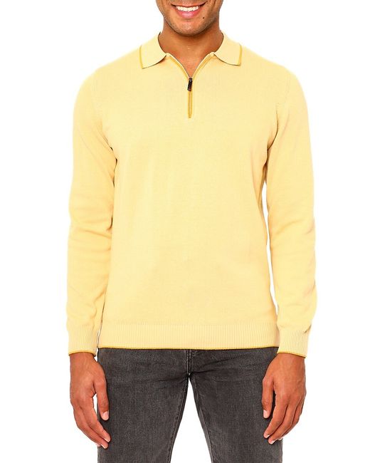 Vellapais Quarter Zip Tipped Polo Sweater