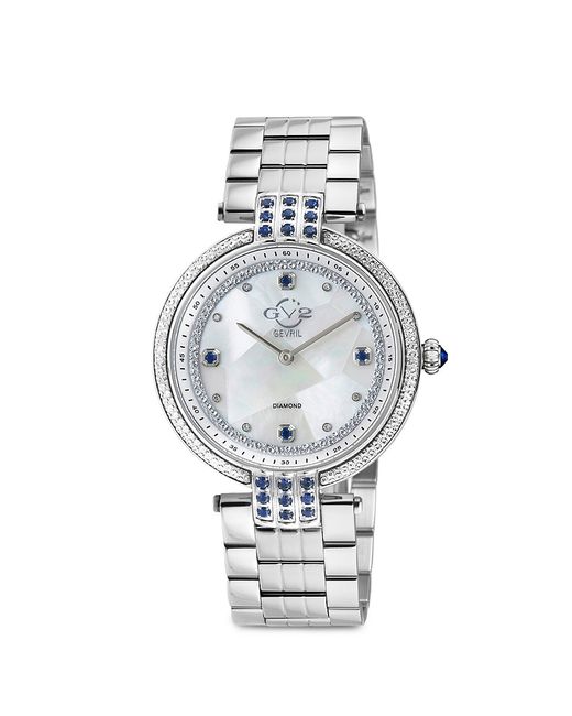 Gv2 Matera 35MM Stainless Steel Diamond Bracelet Watch