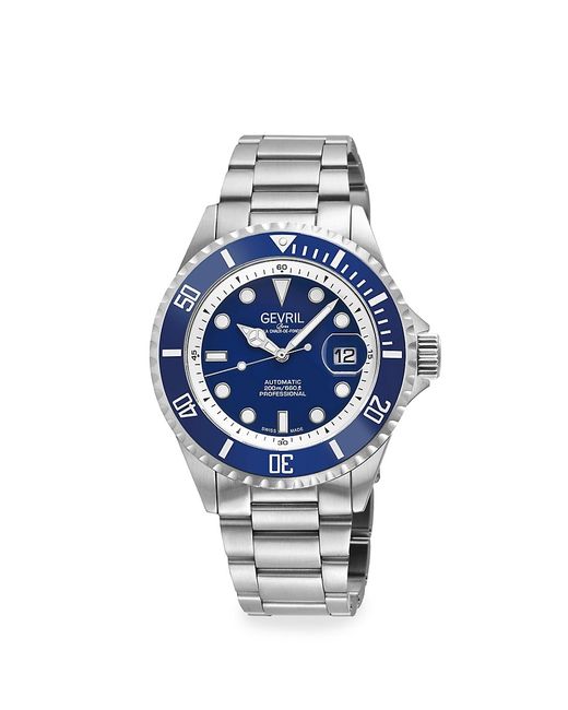 Gevril Wall Street 43MM Stainless Steel Bracelet Watch