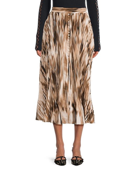 Jonathan Simkhai Dulce Abstract Pleated Midi Skirt