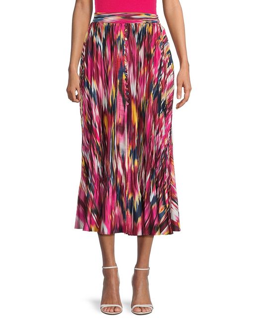 Jonathan Simkhai Dulce Abstract Pleated Midi Skirt