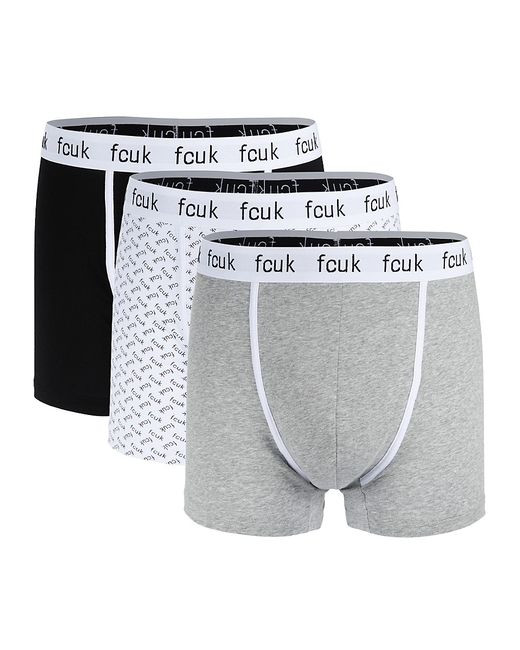 French Connection 3-Pack Logo Boxer Briefs