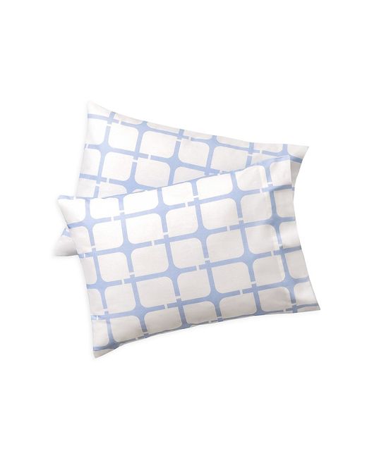 Brooks Brothers 2-Piece Geo Cotton Oxford Pillowcase Set Queen