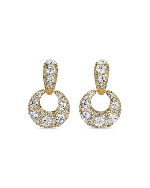 Eye Candy LA Luxe Sparkly 18K Goldplated Cubic Zirconia Drop Earrings