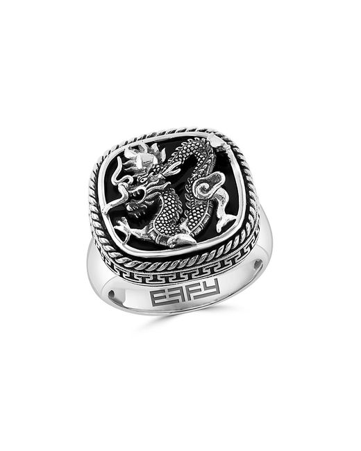 Effy Sterling Onyx Dragon Ring