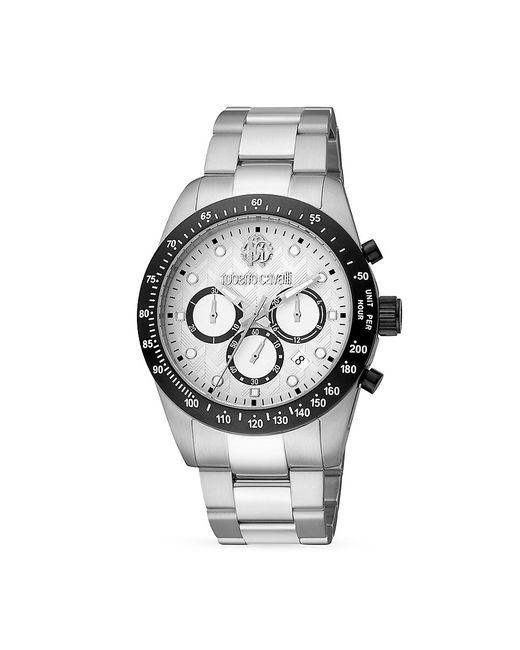 Cavalli Class by Roberto Cavalli Roberto Cavalli 42MM Stainless Steel Bracelet Chronograph Watch