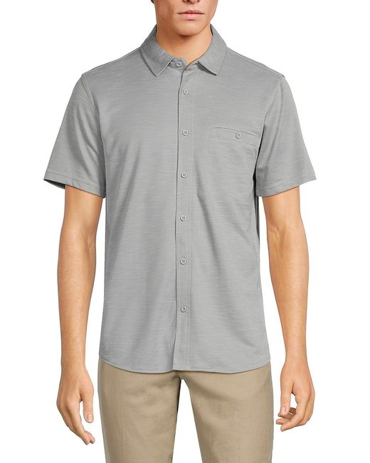 Saks Fifth Avenue Made in Italy Saks Fifth Avenue Short Sleeve Shirt
