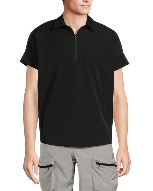 American Stitch Zip Front Polo