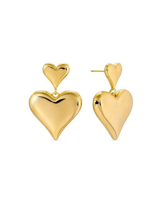 Eye Candy LA Luxe Akila 14K Goldplated Heart Drop Earrings