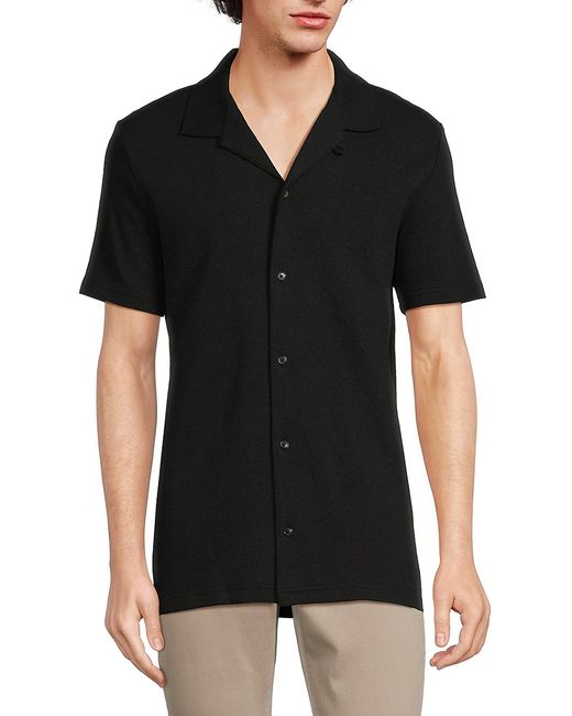 Karl Lagerfeld Solid Camp Shirt