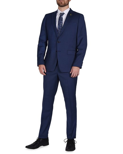 Crickteer Slim Fit Solid Wool Blend Suit 38