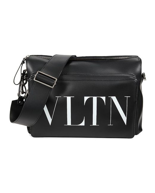 Valentino Messenger Logo Leather Crossbody Bag