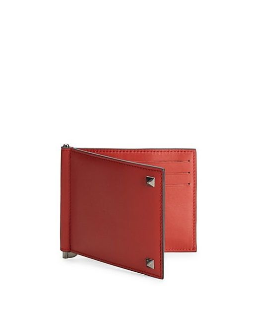 Valentino Garavani Studded Leather Card Case