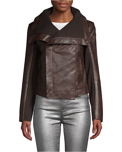 Vigoss Textured Faux Leather Jacket