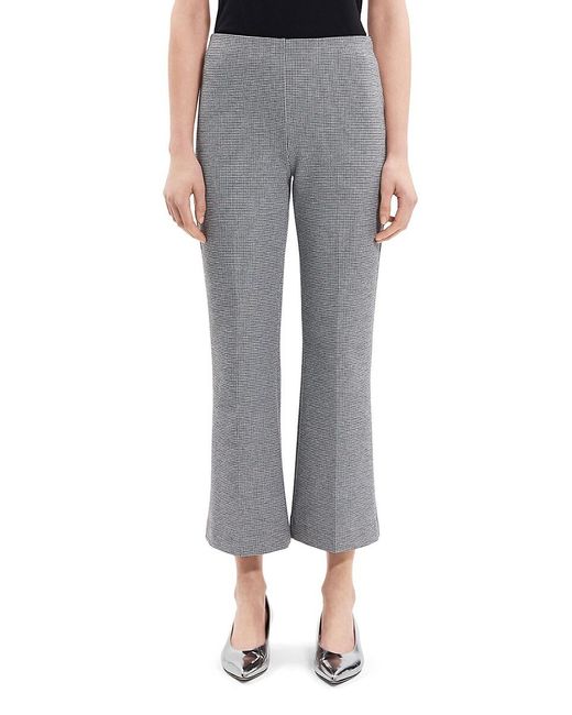 Theory Houndstooth Flare Pants
