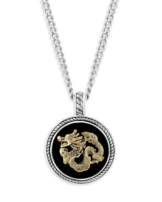 Effy 14K Goldplated Sterling Onyx Pendant Necklace