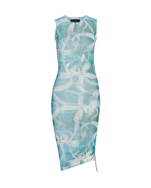Louisa Ballou Heatwave Abstract Ruched Mini Dress