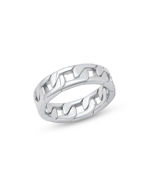 Anthony Jacobs Stainless Steel Cuban Chain Ring