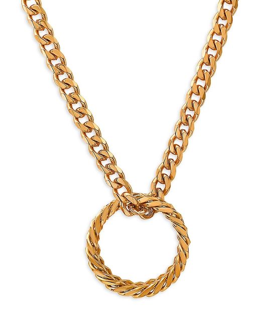 Anthony Jacobs 18K Goldplated Stainless Steel Ring Necklace