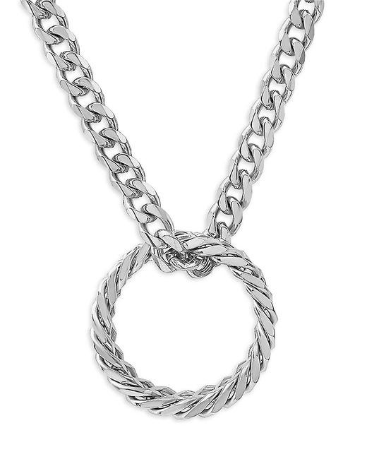 Anthony Jacobs Stainless Steel Ring Necklace