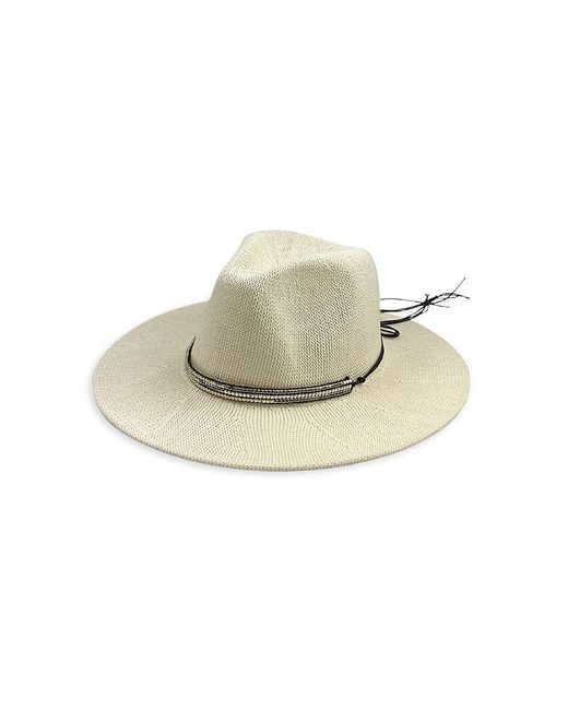 Marcus Adler Beaded Straw Panama Hat
