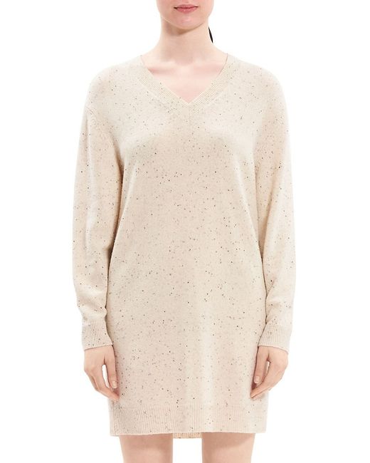 Theory Donegal Wool Cashmere Mini Sweater Dress