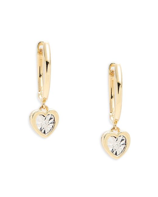 Saks Fifth Avenue Fashion 14K 0.02 TCW Diamond Heart Drop Earrings