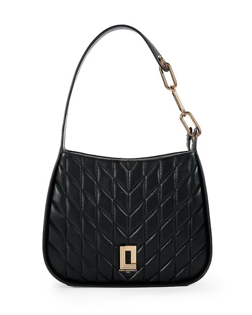 Karl Lagerfeld Lafayette Quilted Leather Hobo Bag