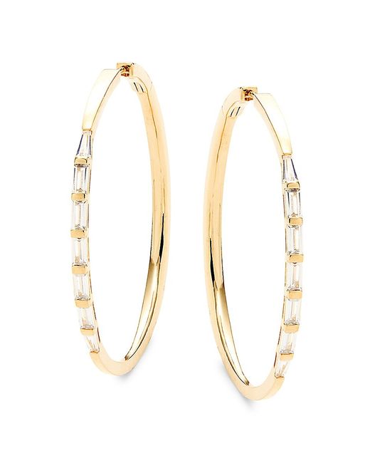 Adriana Orsini 18K Goldplated Cubic Zirconia Stacked Taper Hoop Earrings