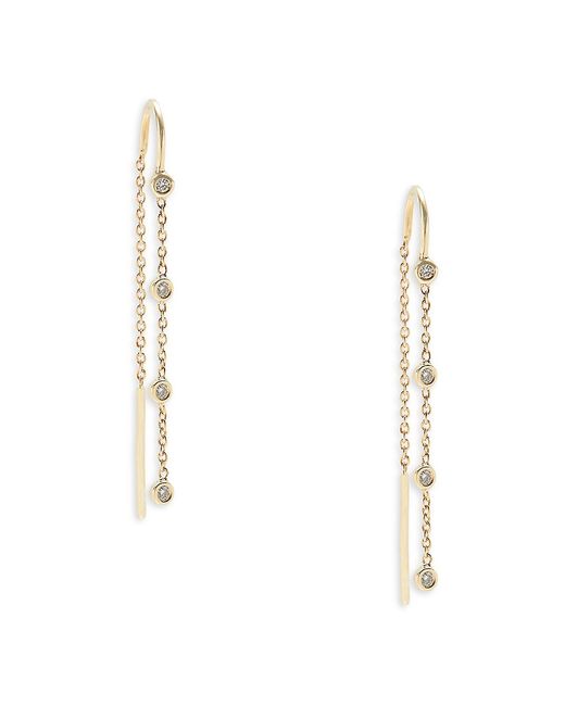 Saks Fifth Avenue 14K 0.1 TCW Diamond Thread Earrings