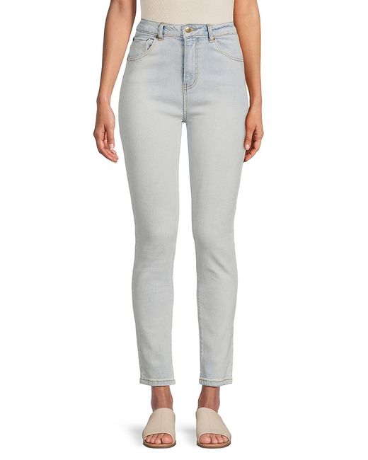 Class Roberto Cavalli Straight Leg High Rise Washed Jeans