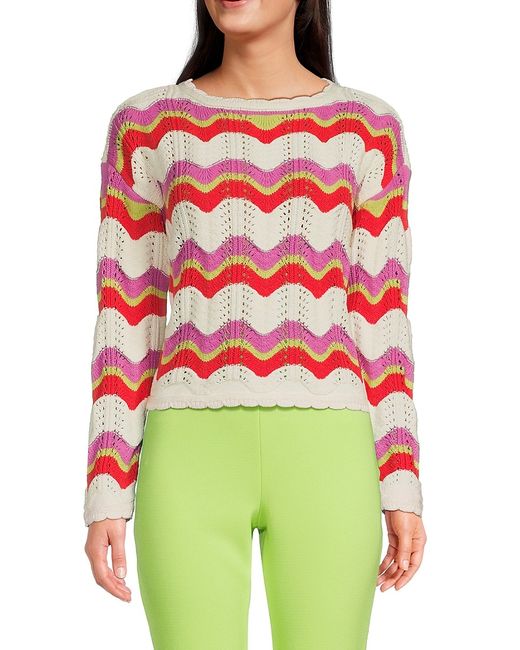 Design 365 Colorblock Crochet Sweater