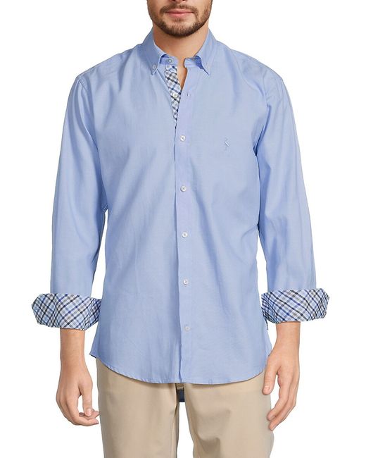 TailorByrd Solid Button Down Collar Shirt