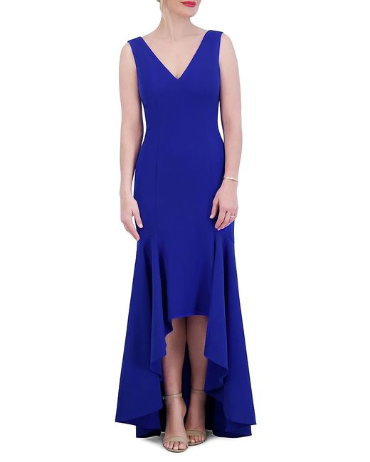 Vince Camuto V Neck High Low Gown