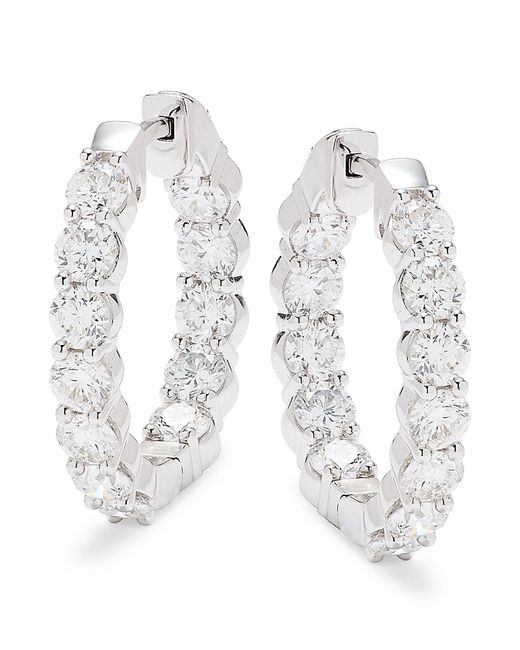 Saks Fifth Avenue 14K 3 TCW Lab Grown Diamond Hoop Earrings
