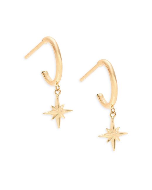 Saks Fifth Avenue 14K North Star Huggie Earrings
