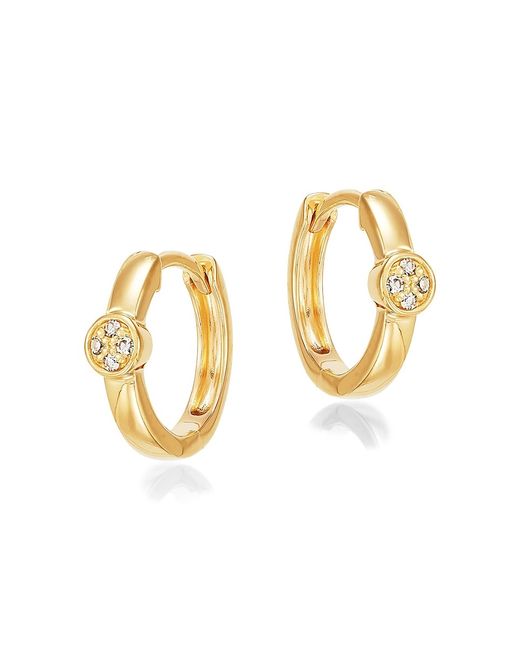 Saks Fifth Avenue 14K 0.04 TCW Diamond Huggie Earrings