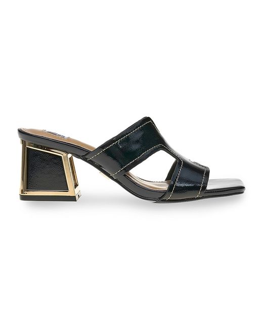 Lady Couture Bright Block Heel Square Toe Sandals